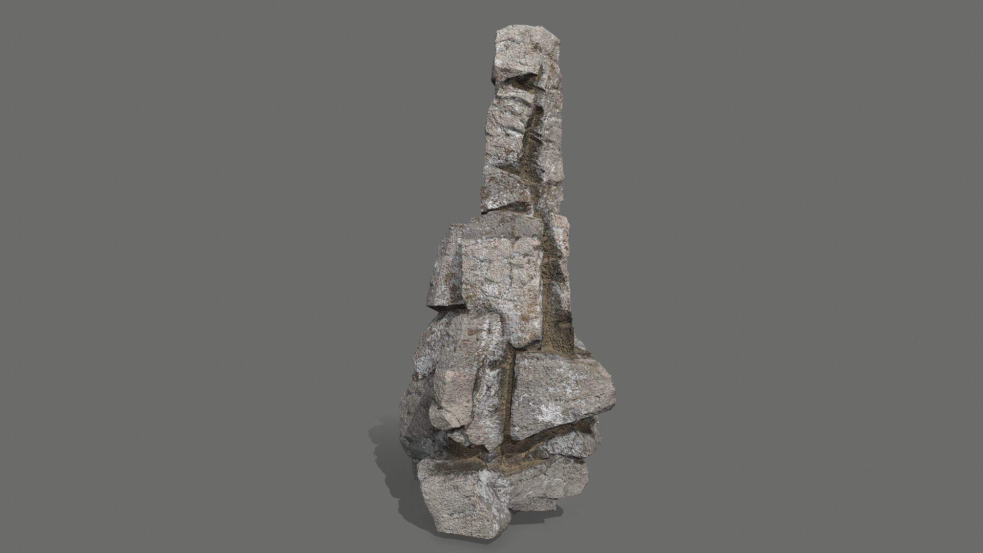cliff rocks Low-poly 3D model_13
