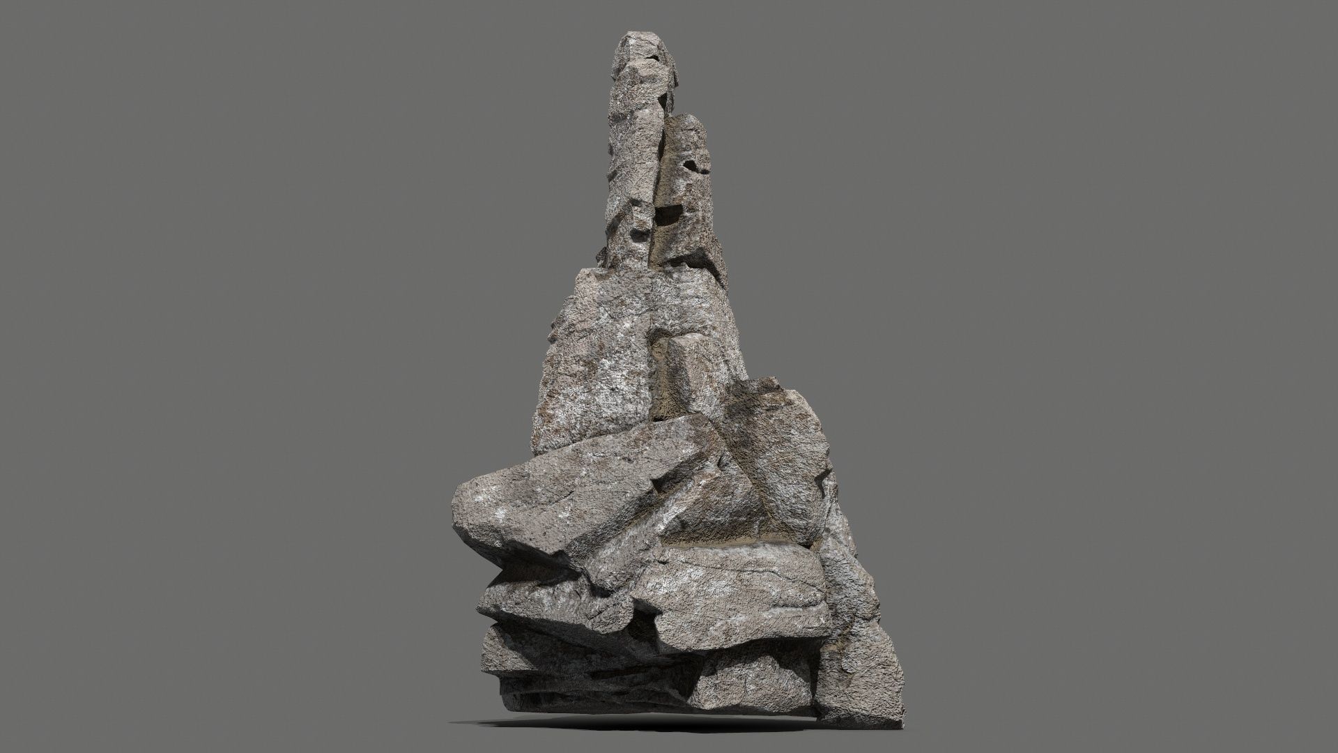 cliff rocks Low-poly 3D model_9