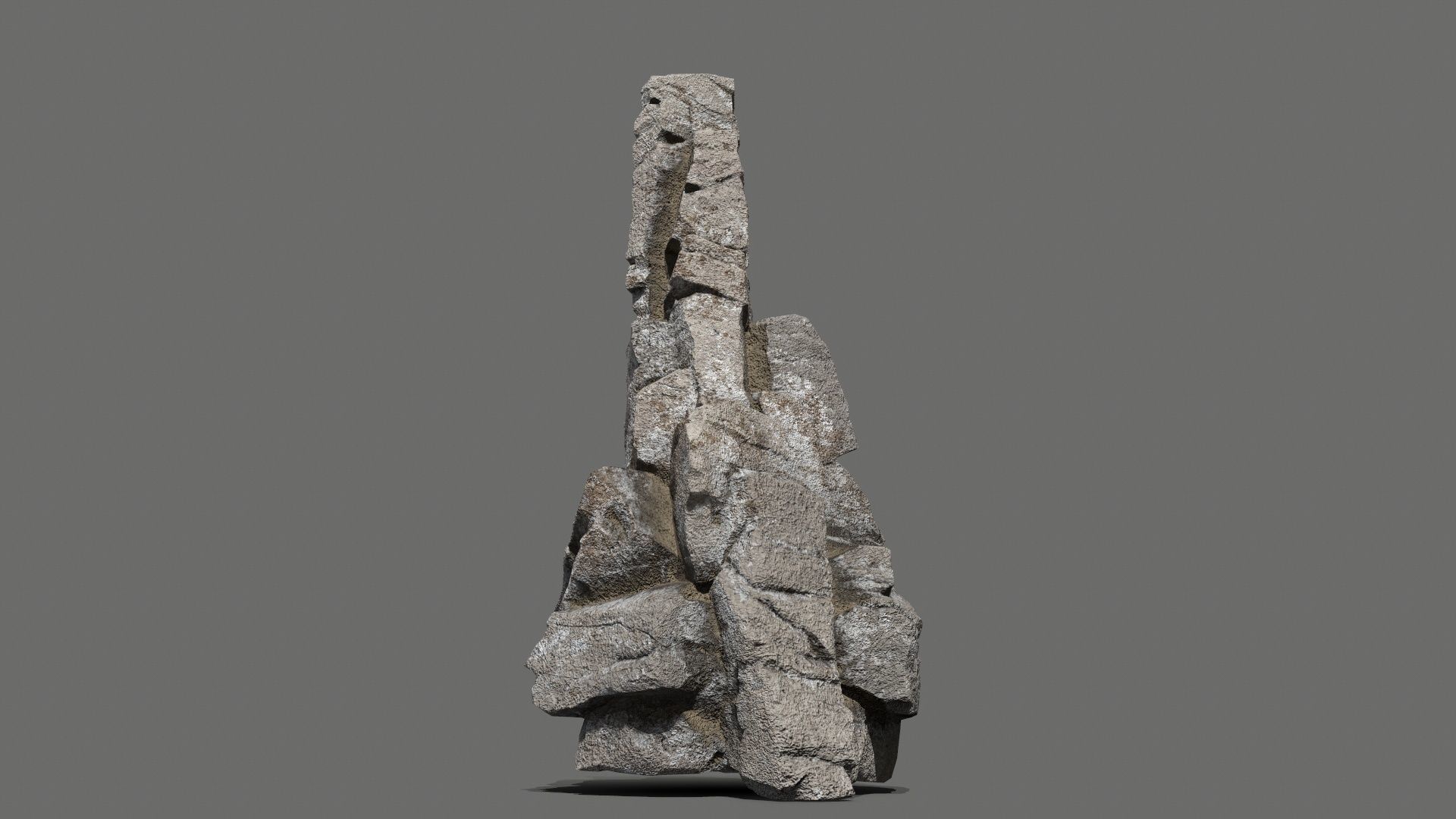 cliff rocks Low-poly 3D model_10