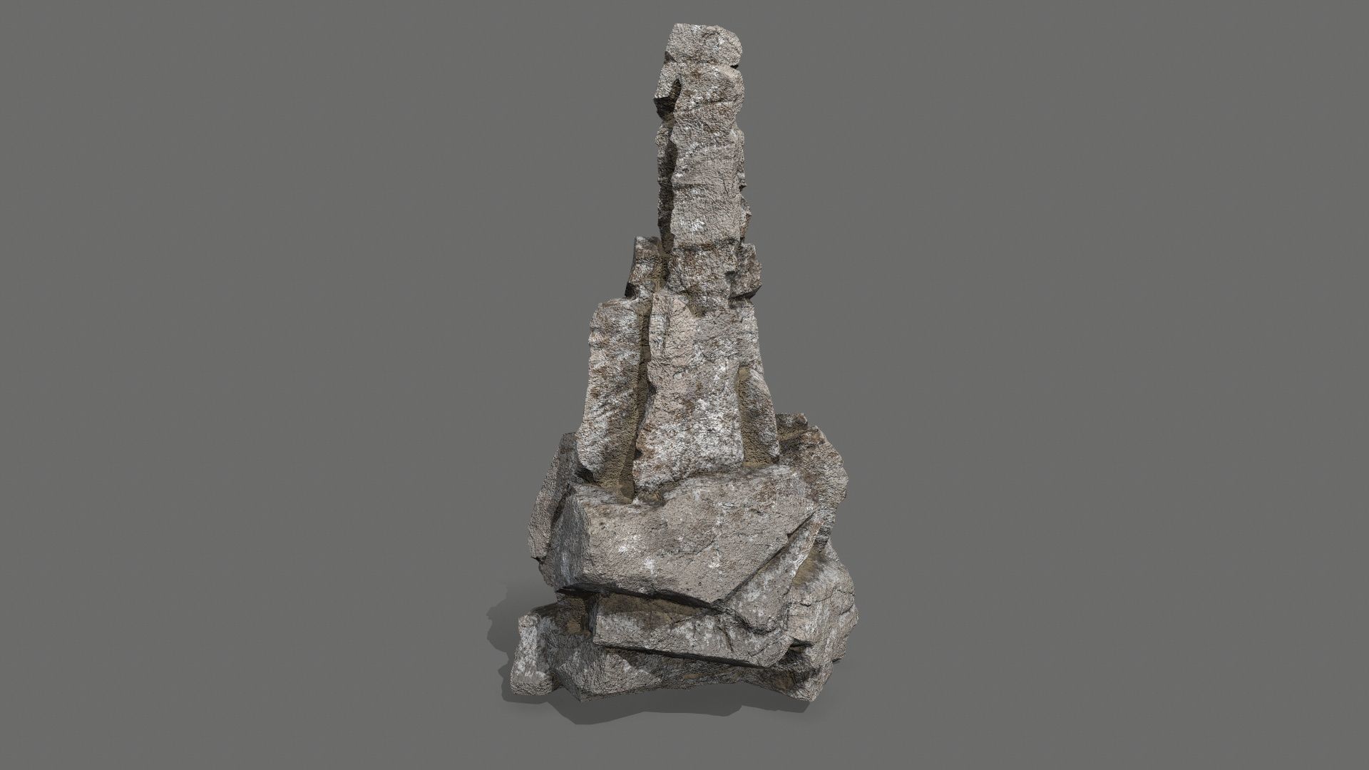 cliff rocks Low-poly 3D model_12