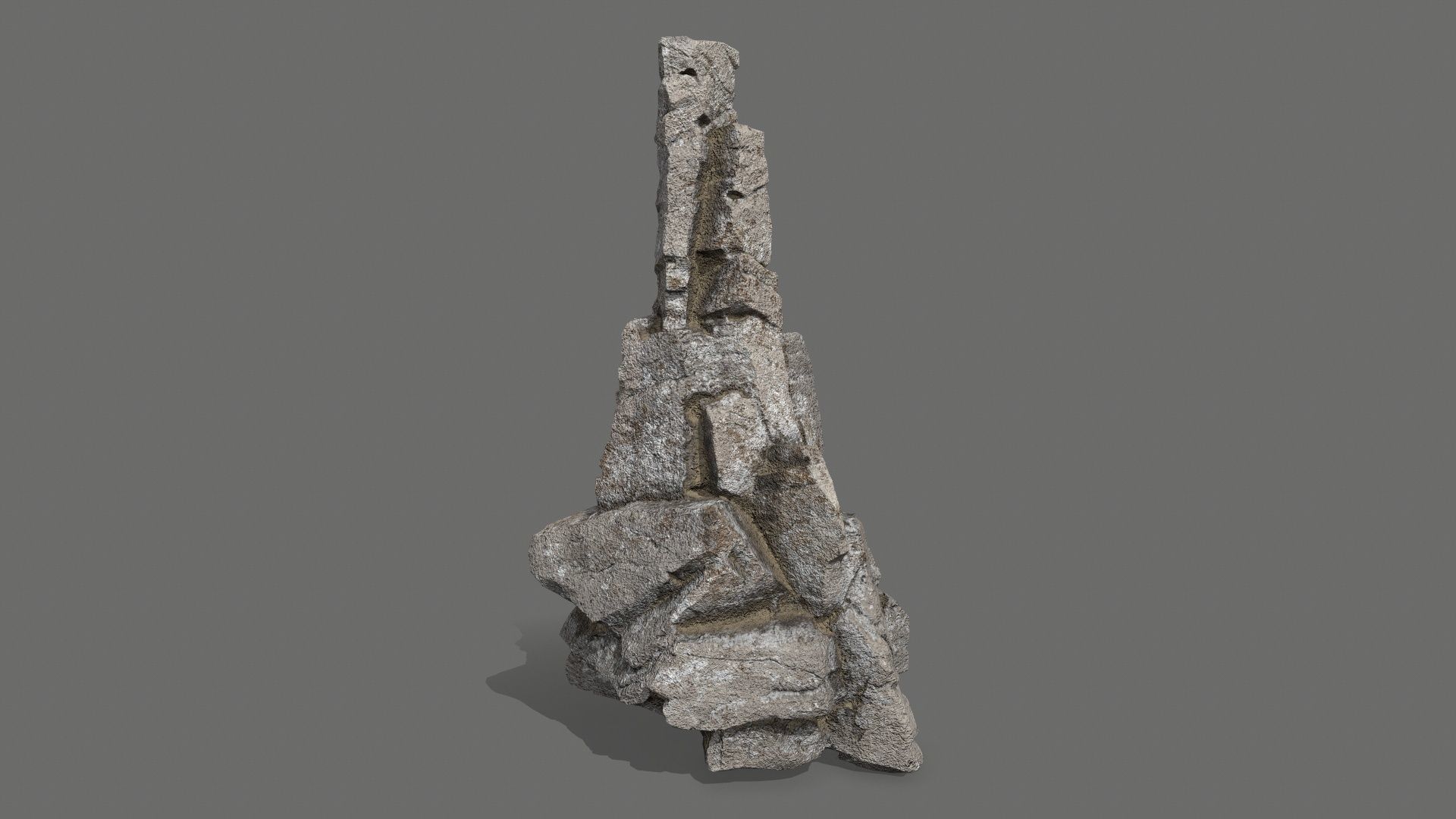 cliff rocks Low-poly 3D model_16