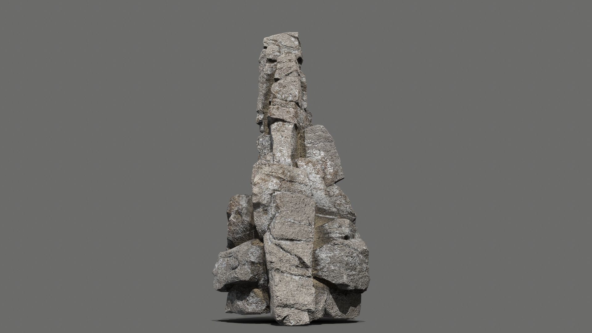 cliff rocks Low-poly 3D model_4