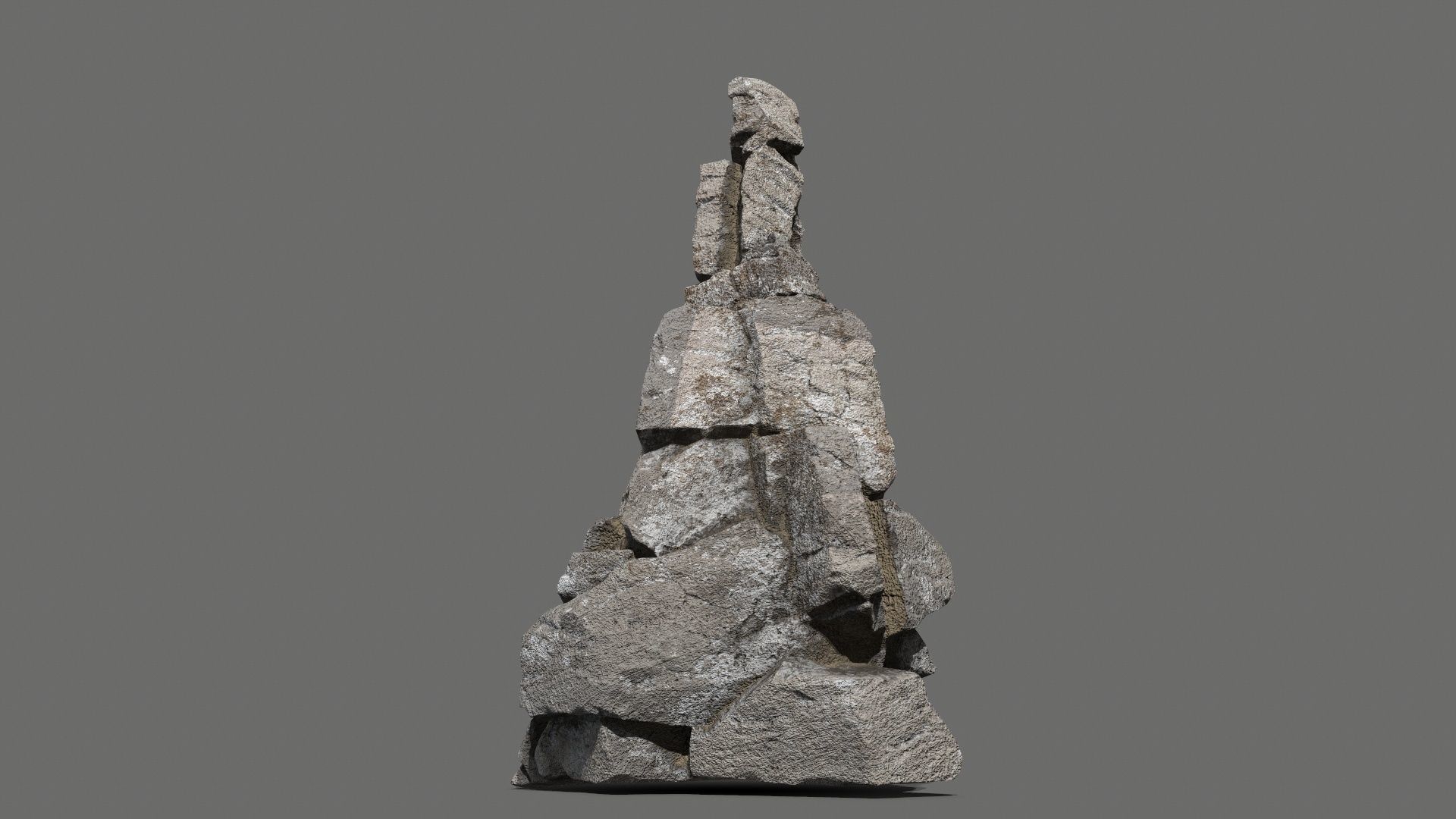 cliff rocks Low-poly 3D model_6