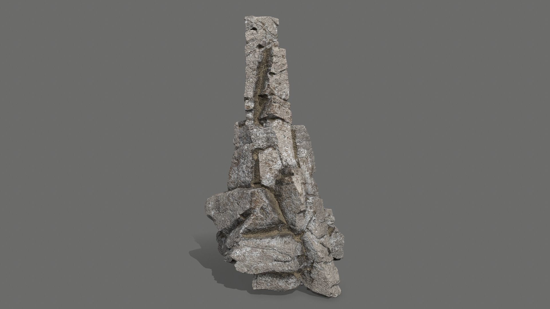 cliff rocks Low-poly 3D model_11