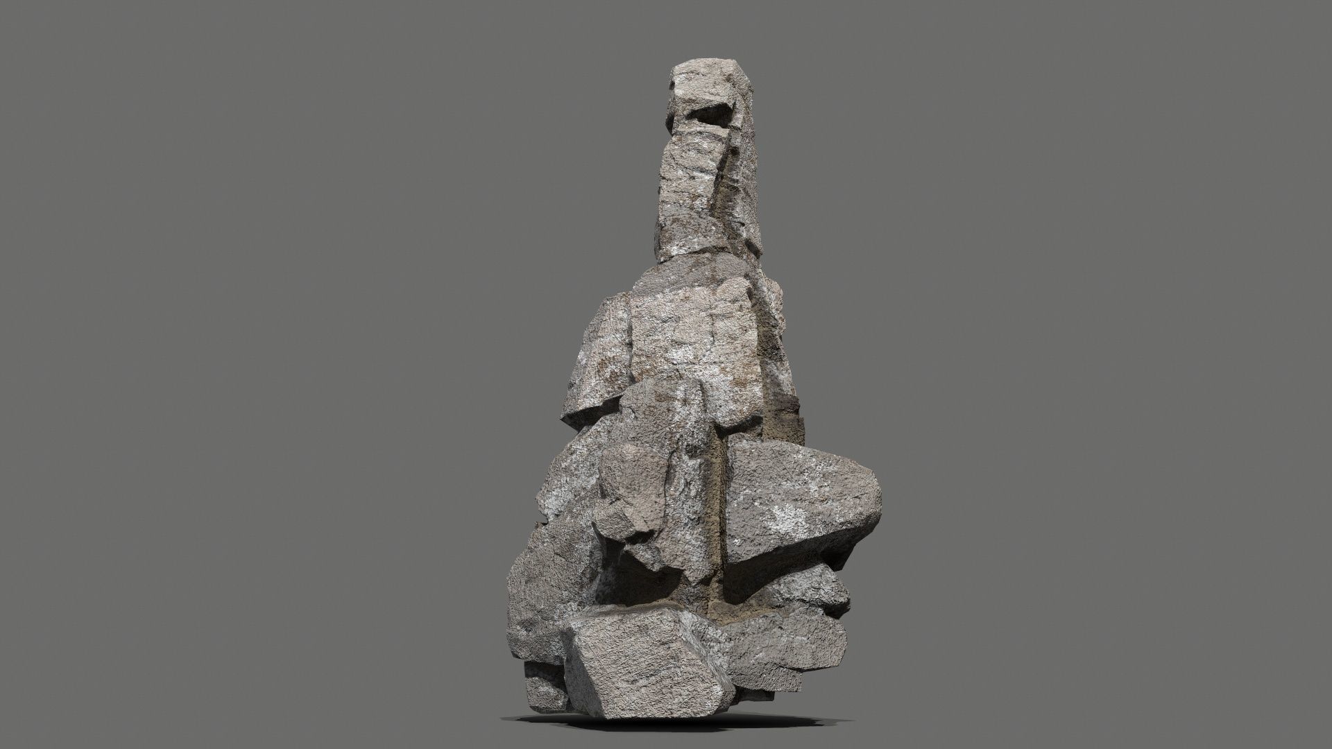 cliff rocks Low-poly 3D model_7