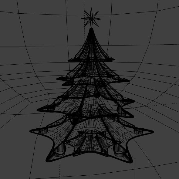 Stylish christmas tree 3D print model_6