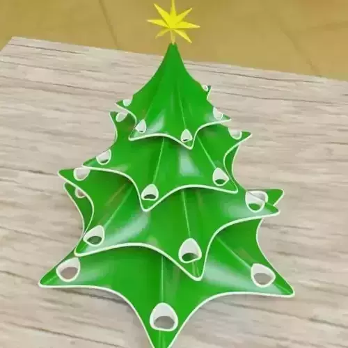 Stylish christmas tree 3D print model