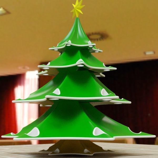 Stylish christmas tree 3D print model_4
