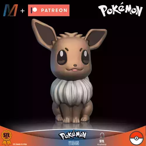 V1045 - POKEMON EVEE 3D print model