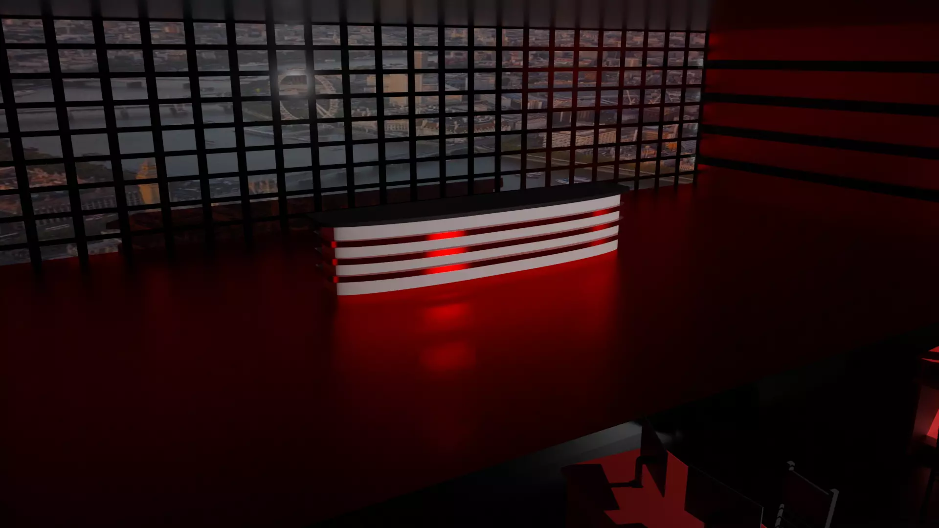 News Studio Low-poly 3D model_0