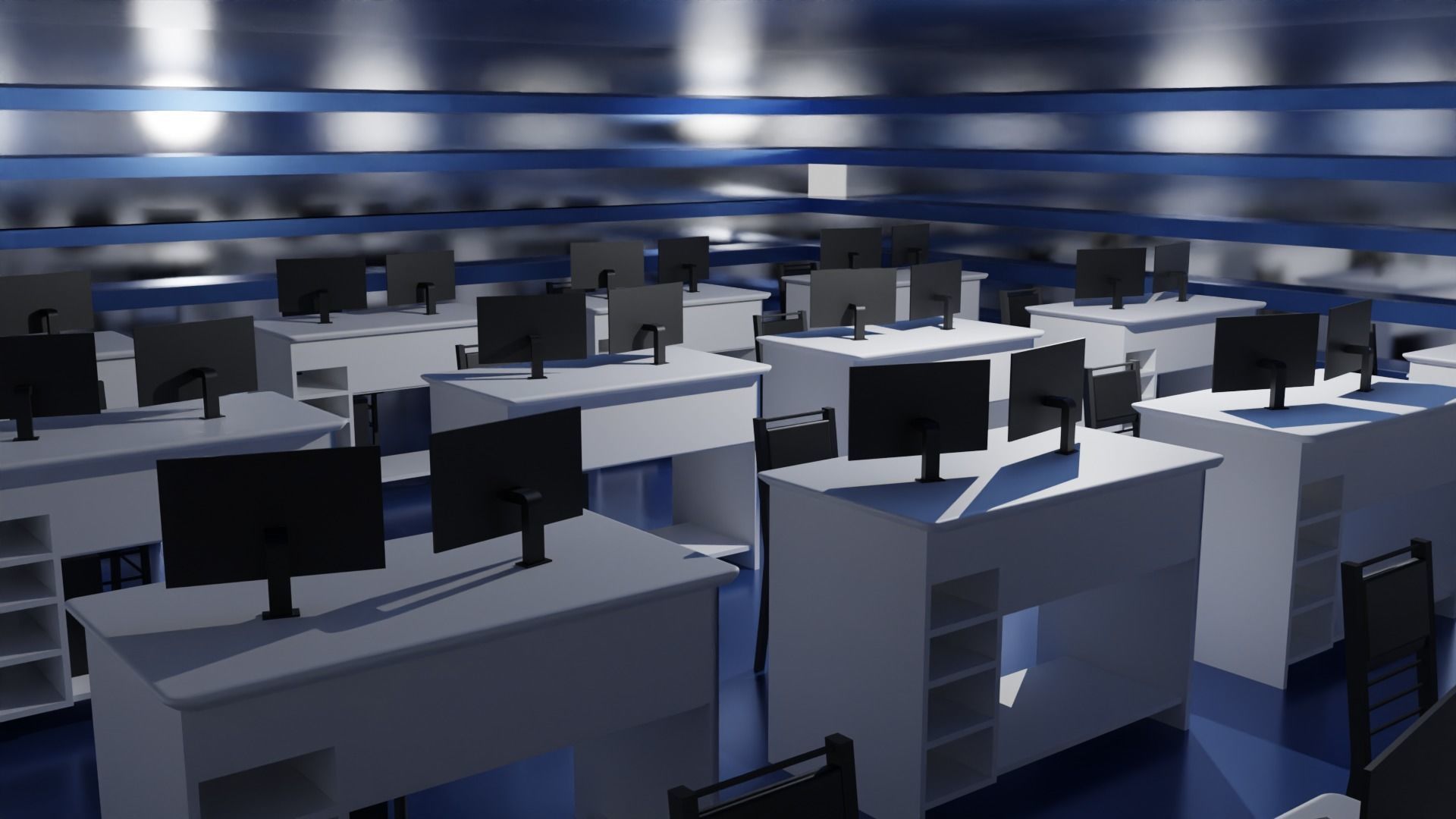 Office Interior Low-poly 3D model_5