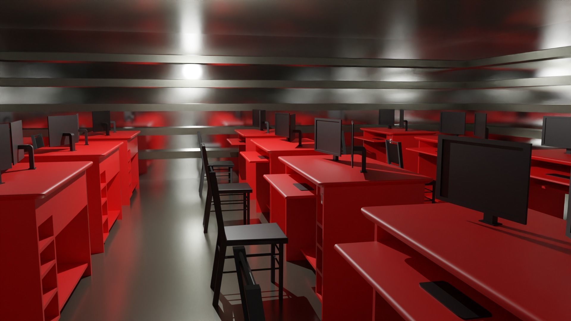 Office Interior Low-poly 3D model_6