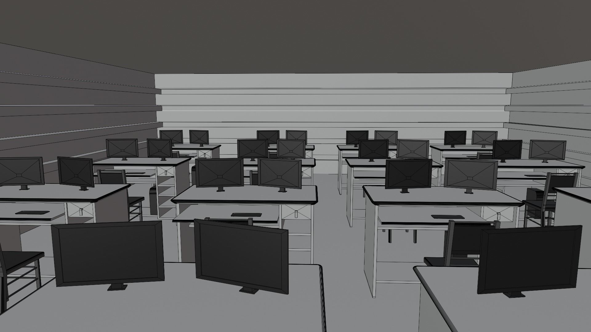 Office Interior Low-poly 3D model_8