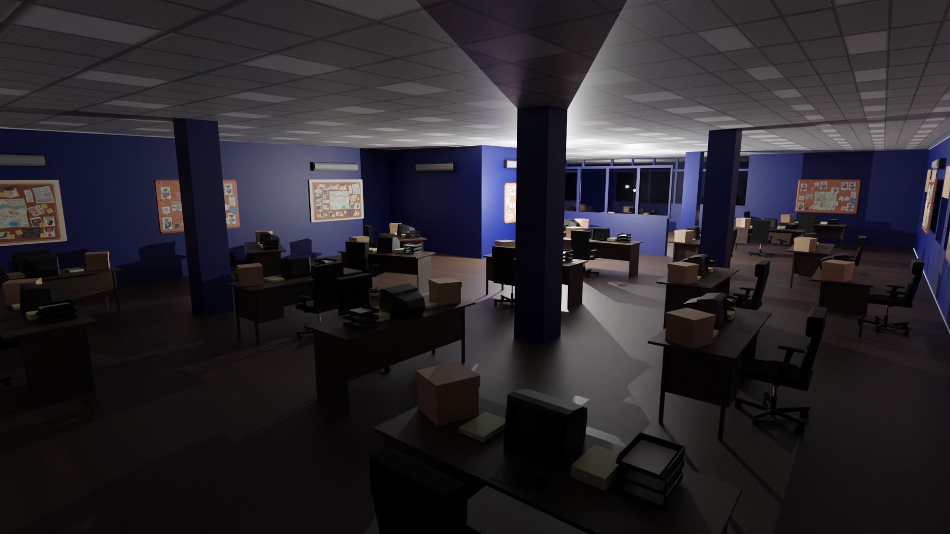 Police Station Interior Low-poly 3D model_6