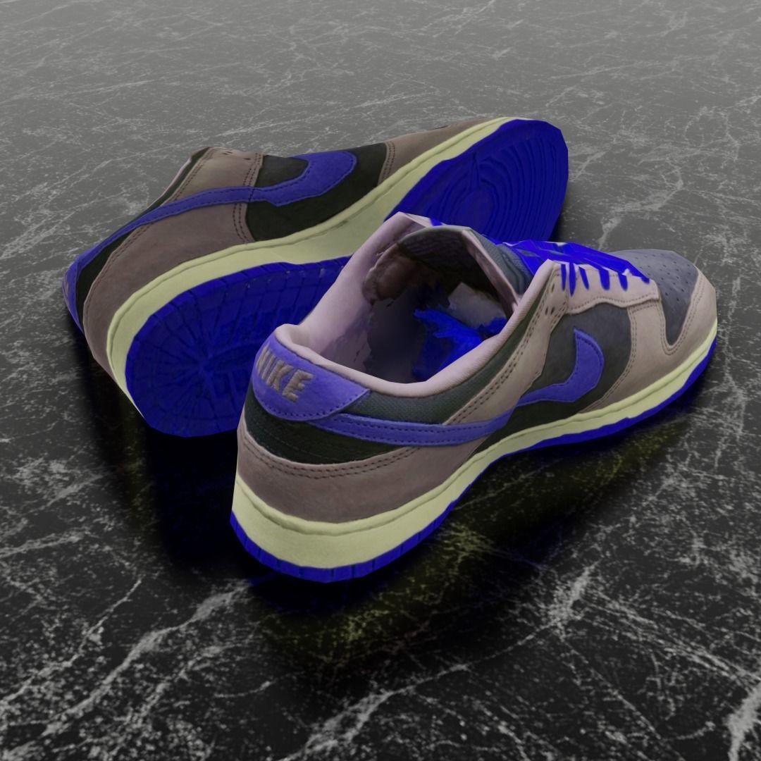NIKE DUNK 3D SHOES - BLUE Low-poly 3D model_5