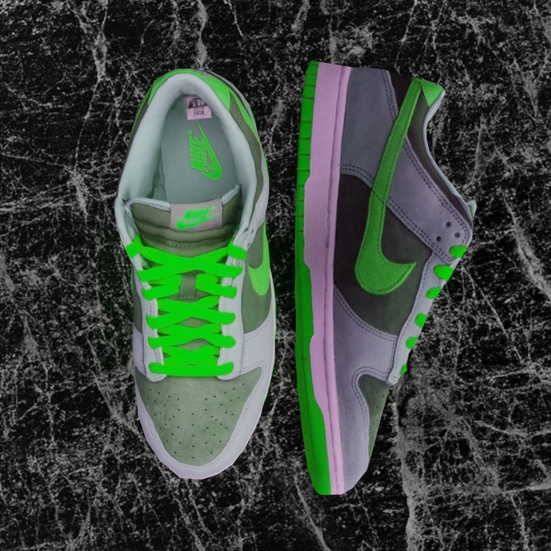 NIKE DUNK 3D SHOES - GREEN Low-poly 3D model_3