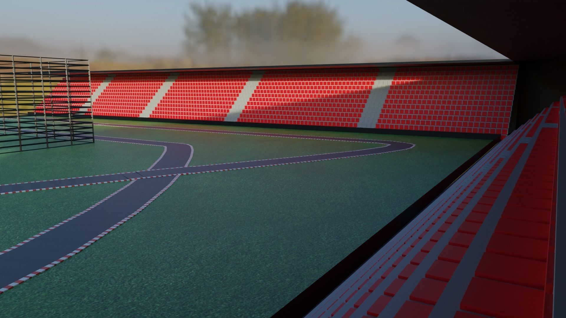 Race Track Low-poly 3D model_6