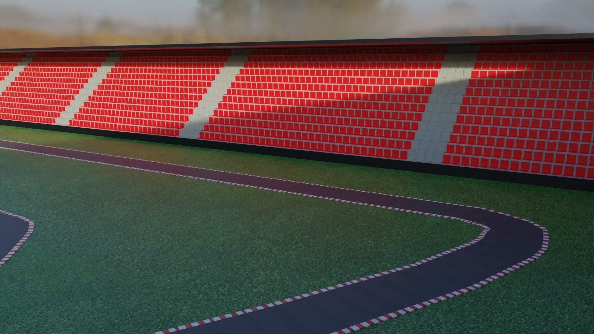 Race Track Low-poly 3D model_3