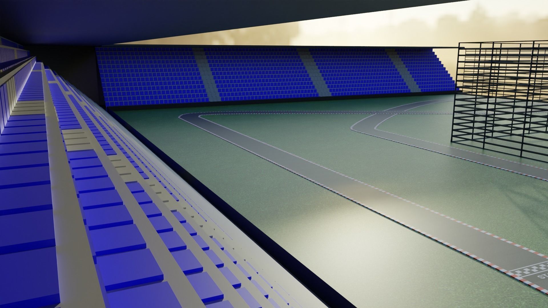  Race Track Low-poly 3D model_5