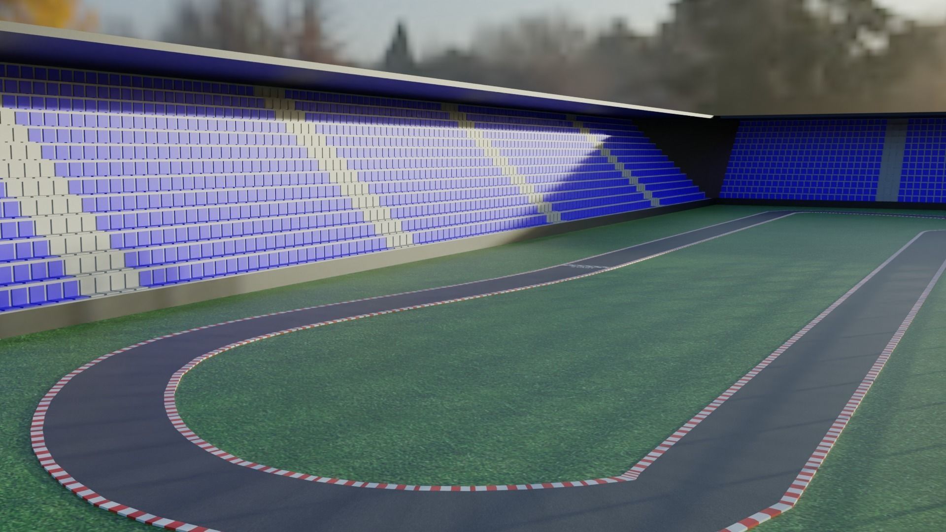  Race Track Low-poly 3D model_1