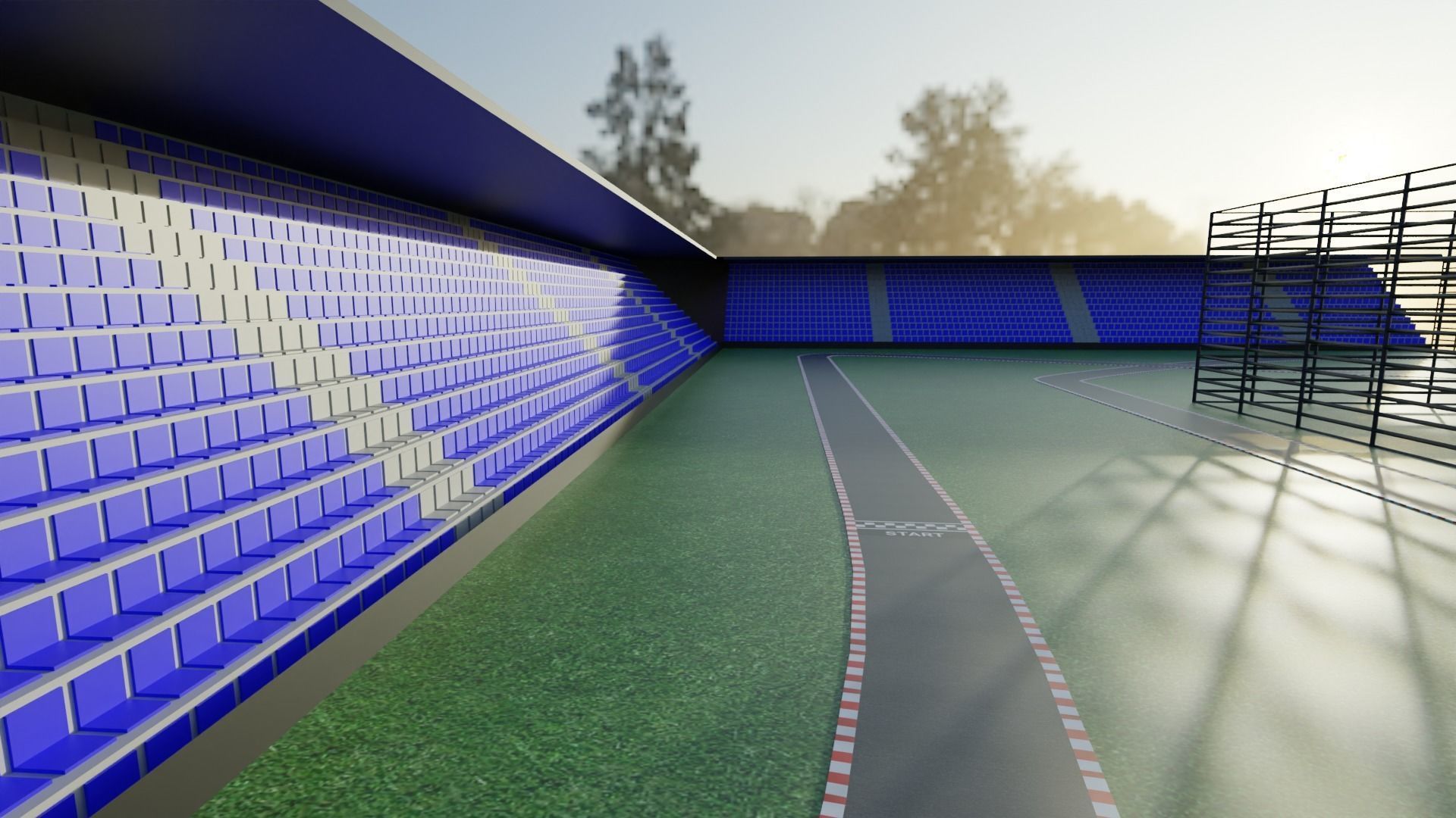  Race Track Low-poly 3D model_2