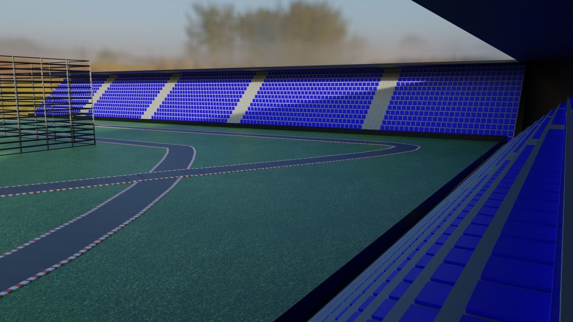  Race Track Low-poly 3D model_6