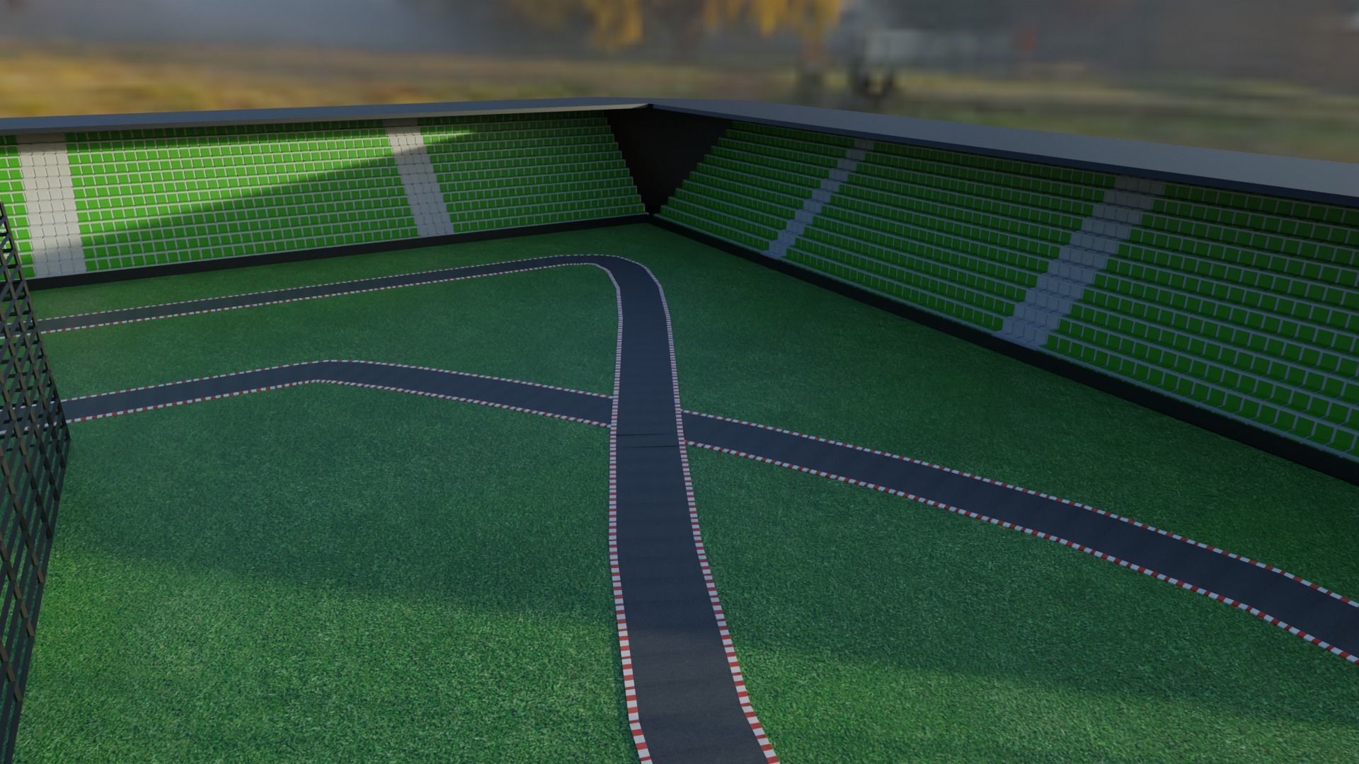 Race Track Low-poly 3D model_2