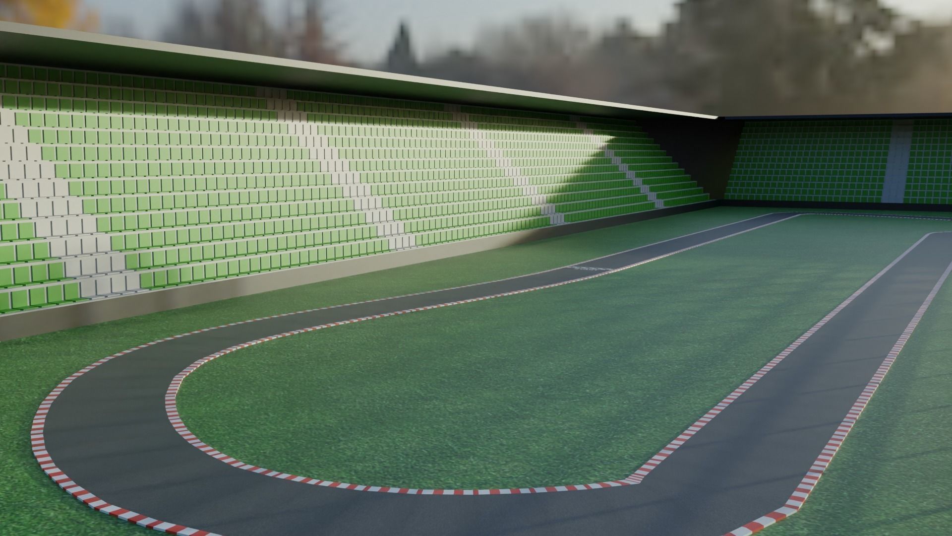 Race Track Low-poly 3D model_1