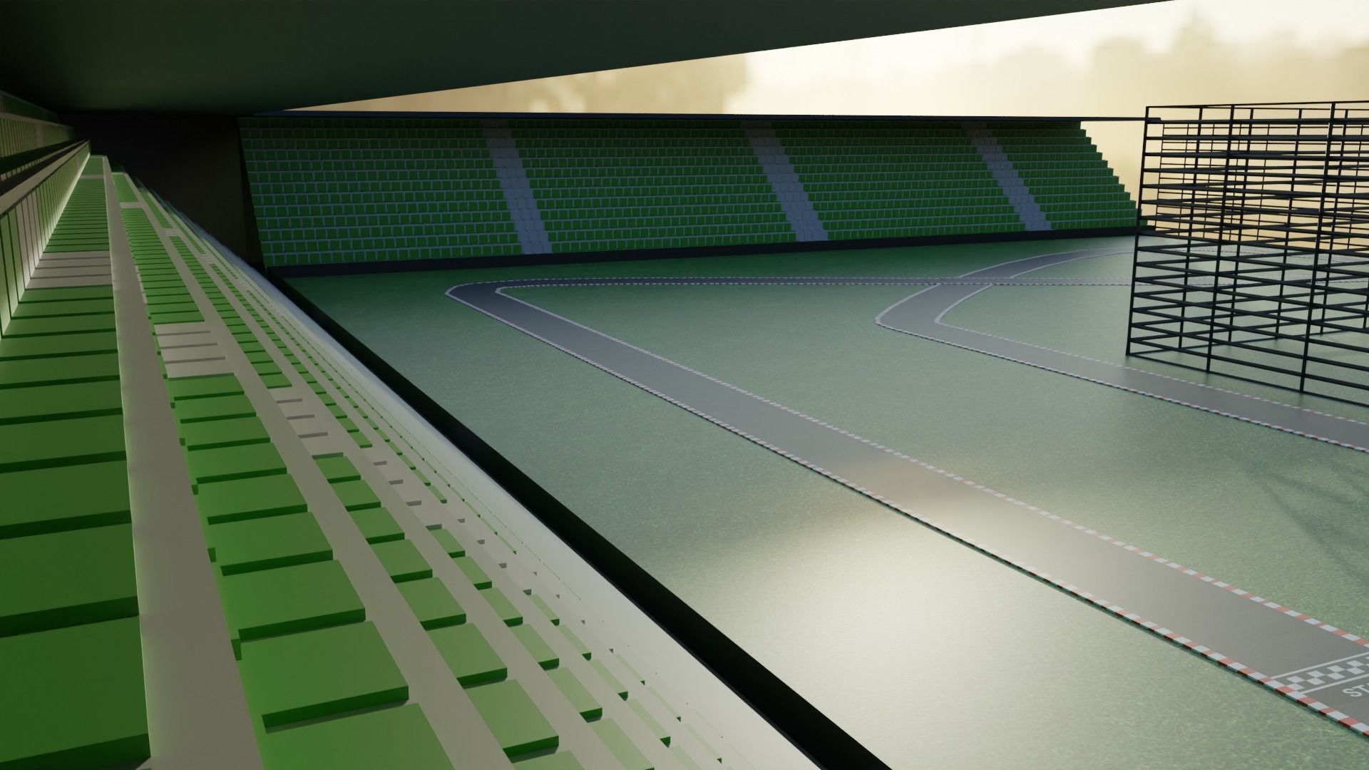 Race Track Low-poly 3D model_5