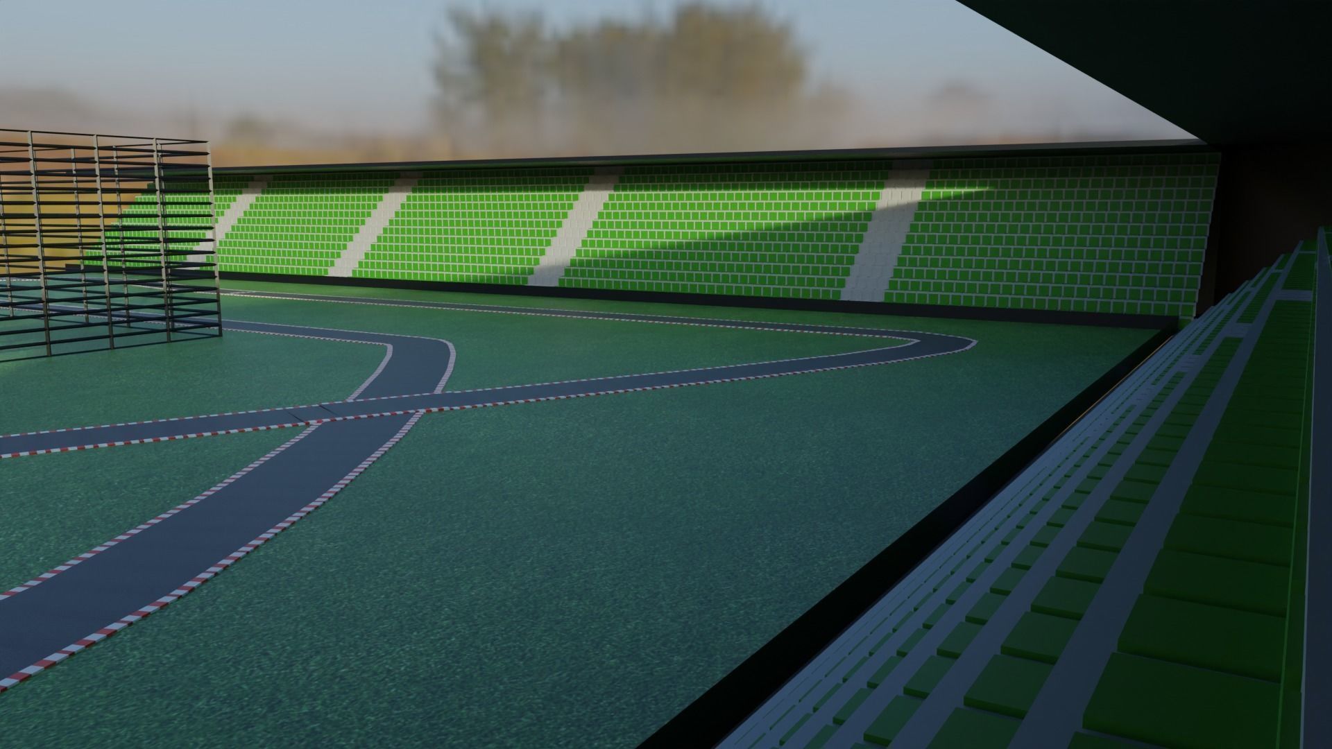 Race Track Low-poly 3D model_6