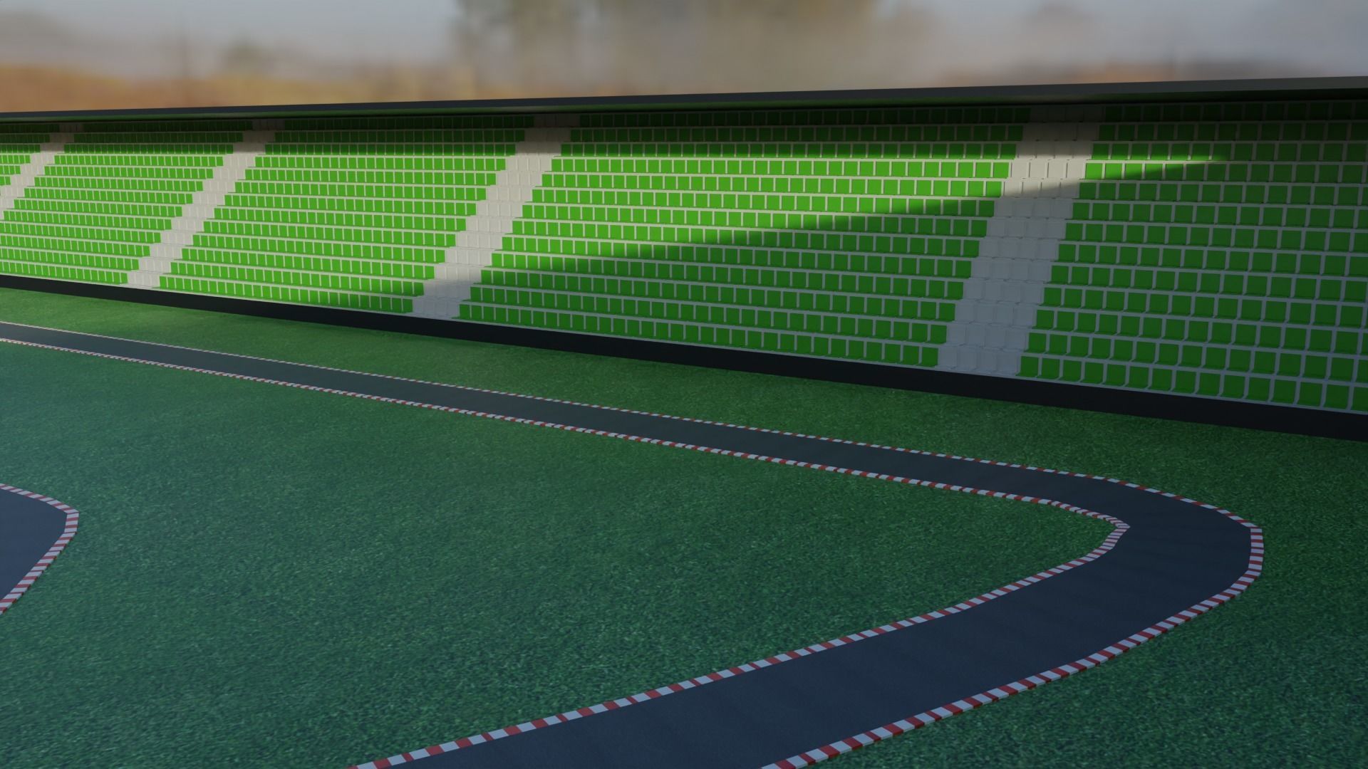 Race Track Low-poly 3D model_3