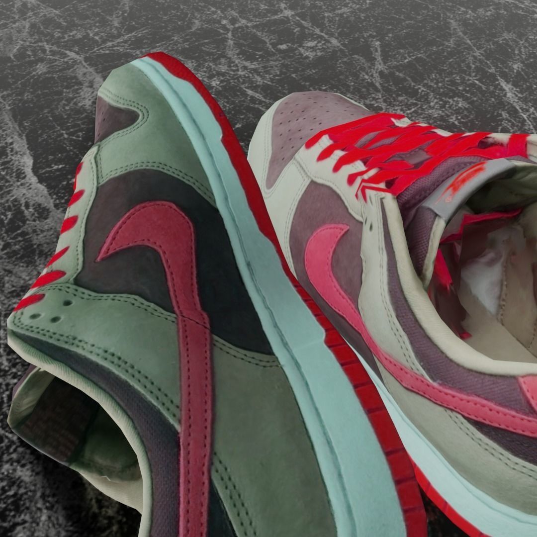 NIKE DUNK 3D SHOES - RED Low-poly 3D model_8