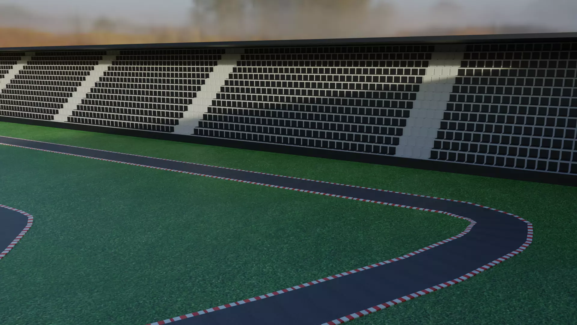 Race Track Low-poly 3D model_0