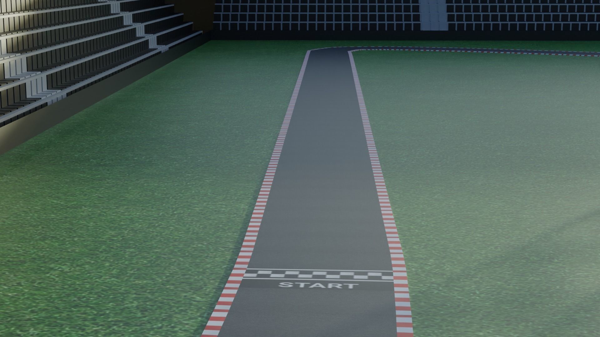 Race Track Low-poly 3D model_4