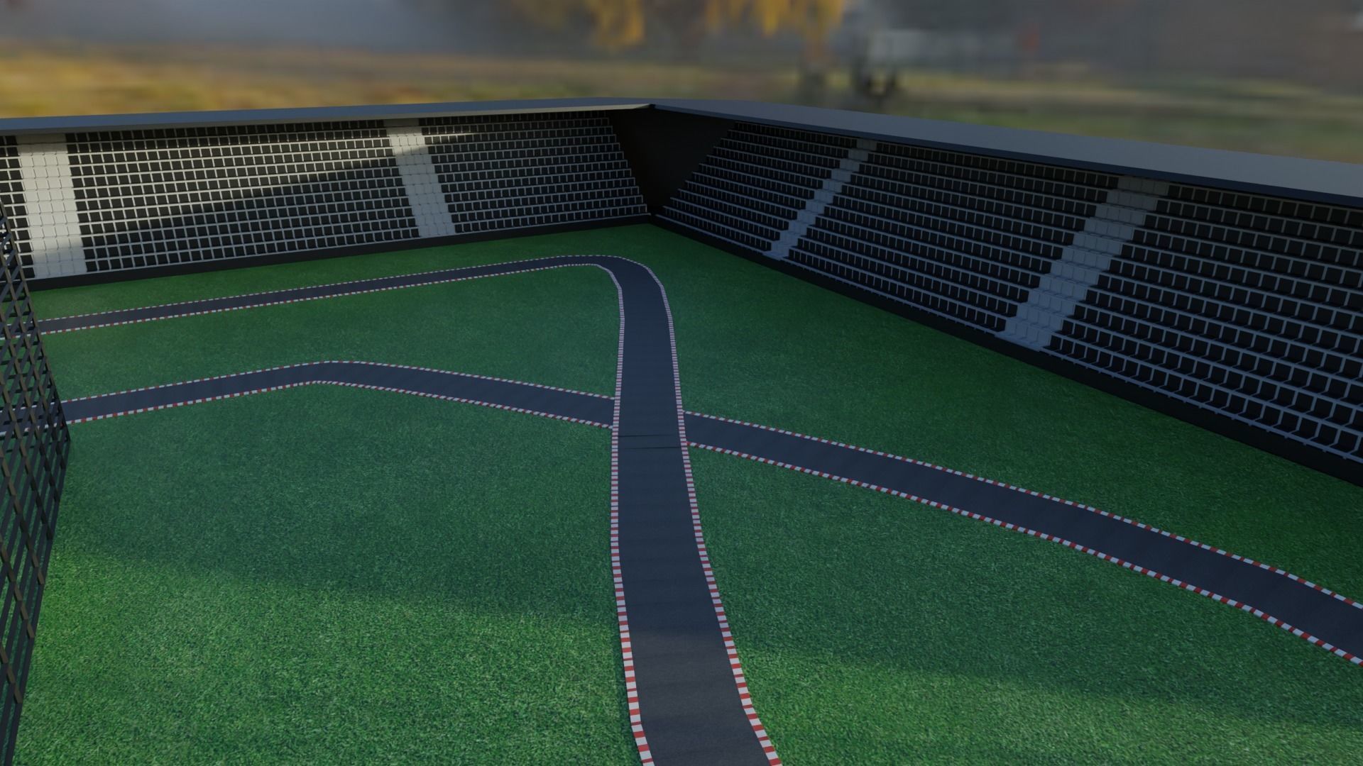 Race Track Low-poly 3D model_3