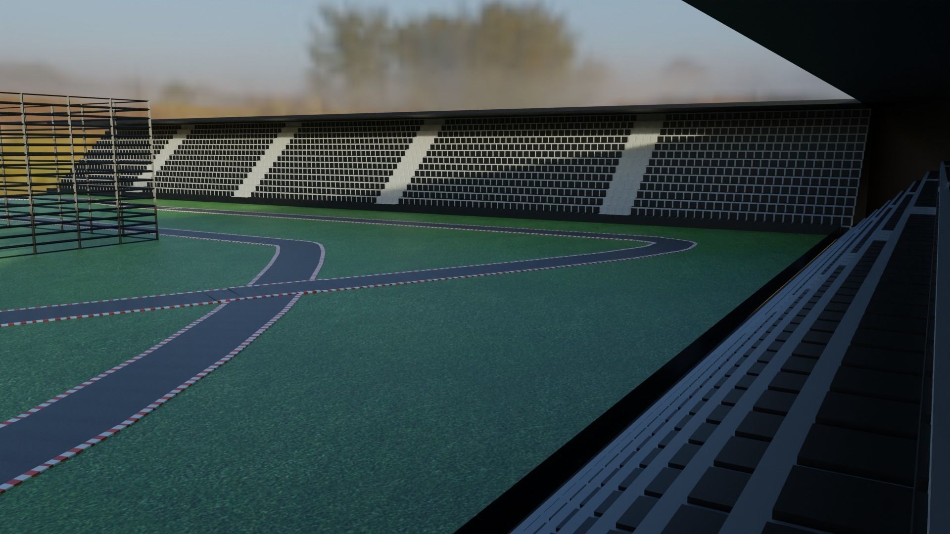 Race Track Low-poly 3D model_6