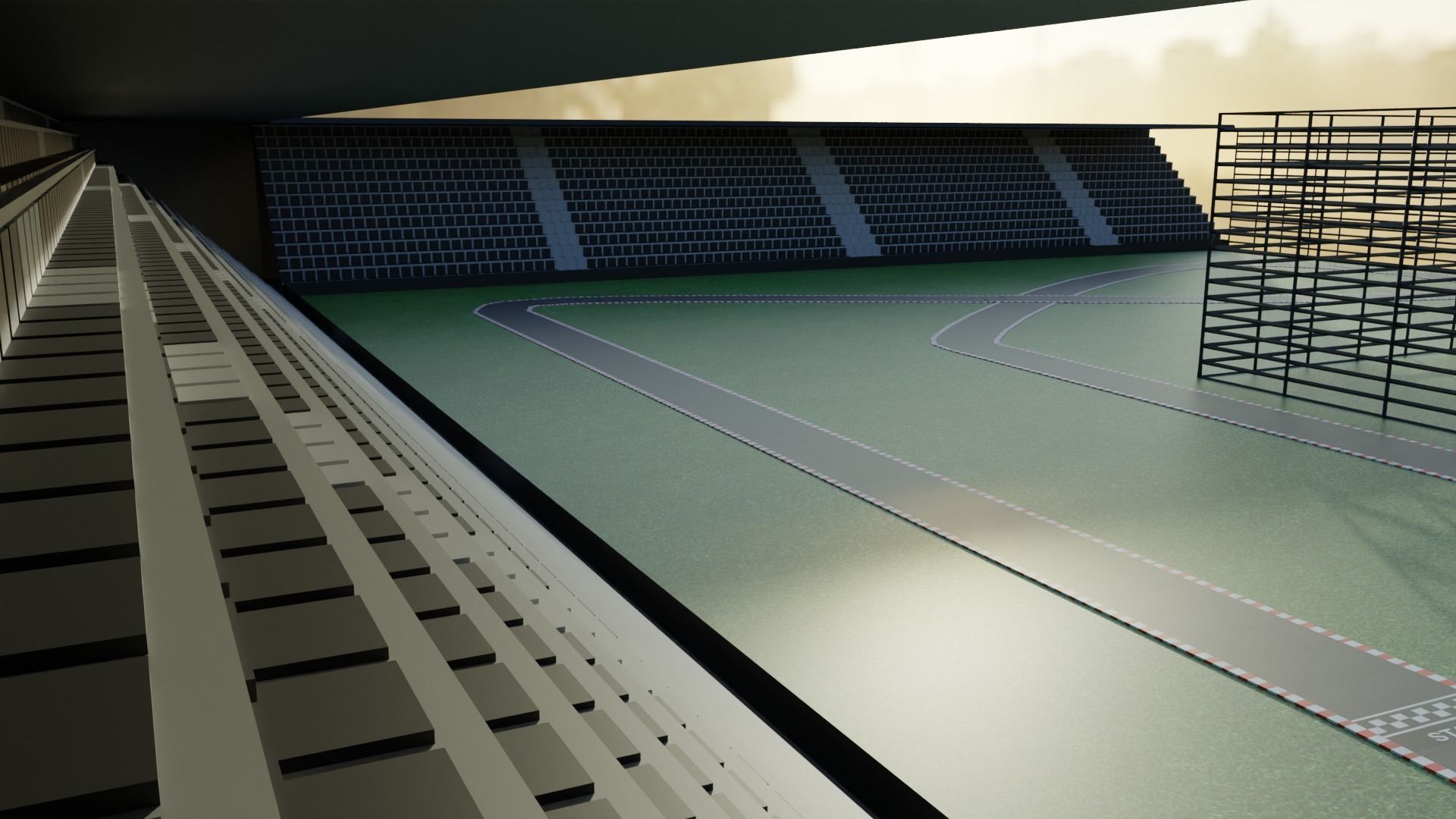 Race Track Low-poly 3D model_5