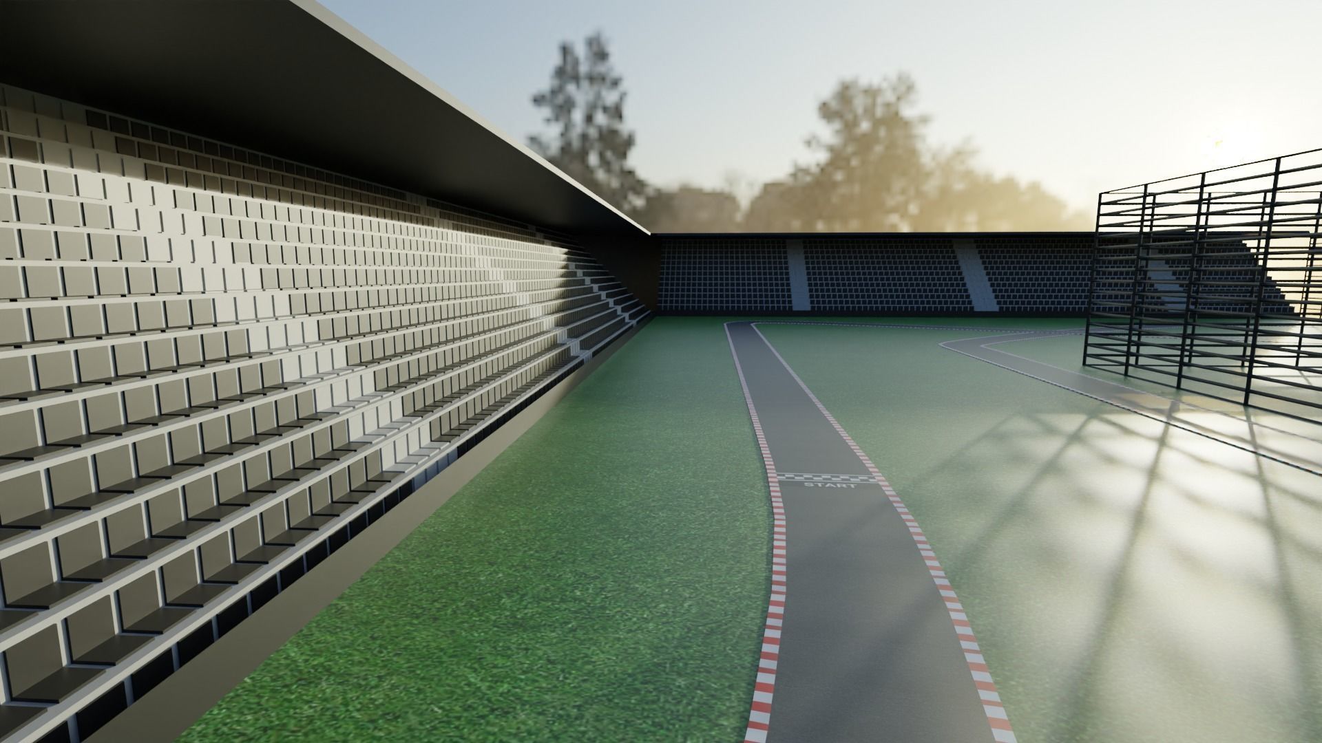 Race Track Low-poly 3D model_2
