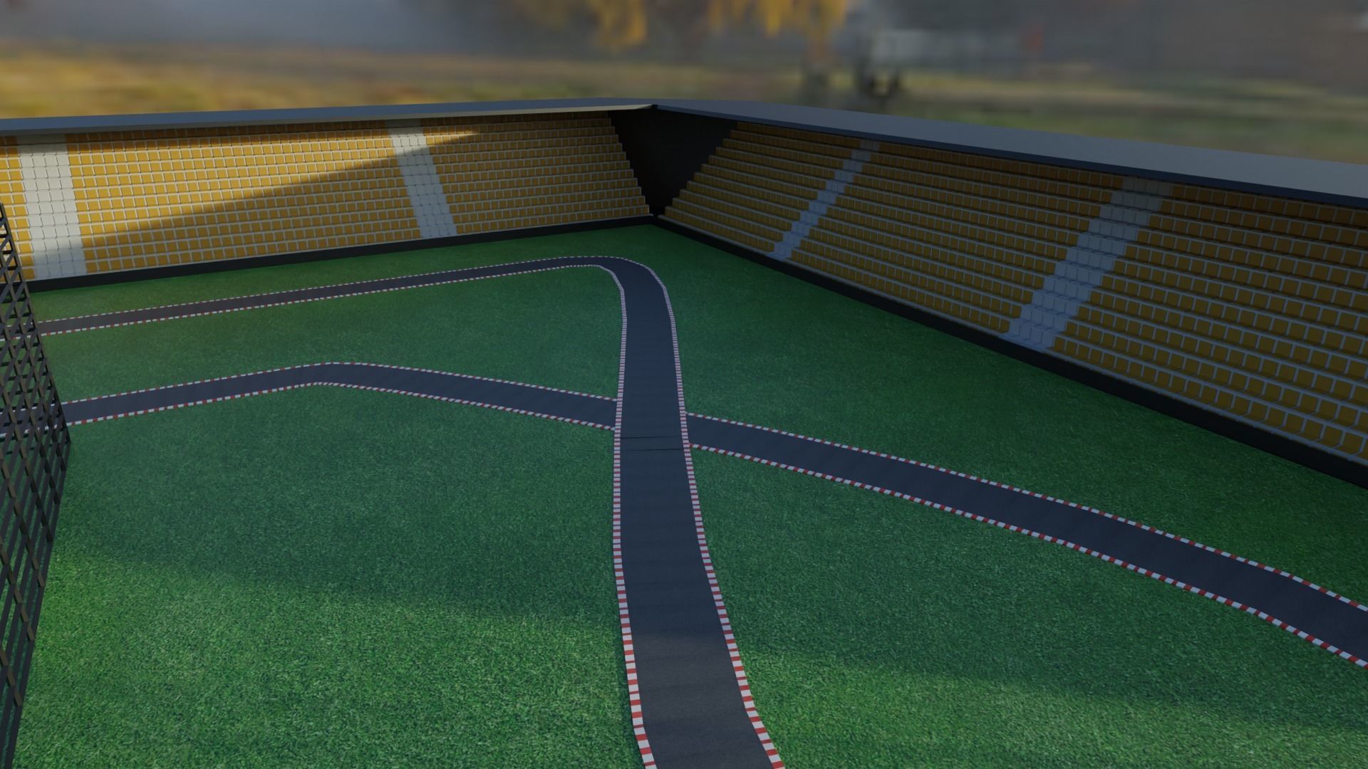 Race Track Low-poly 3D model_2