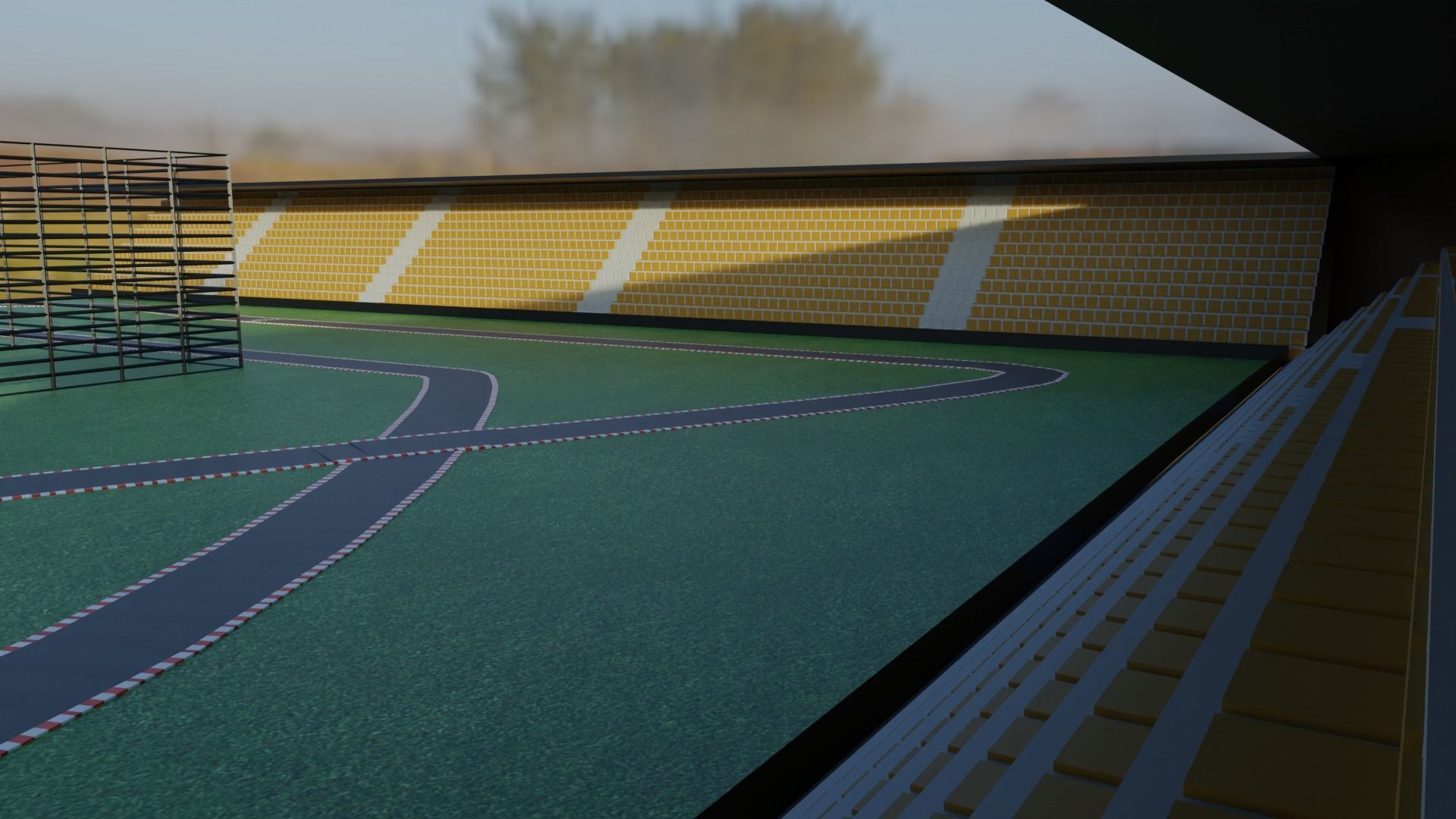 Race Track Low-poly 3D model_6