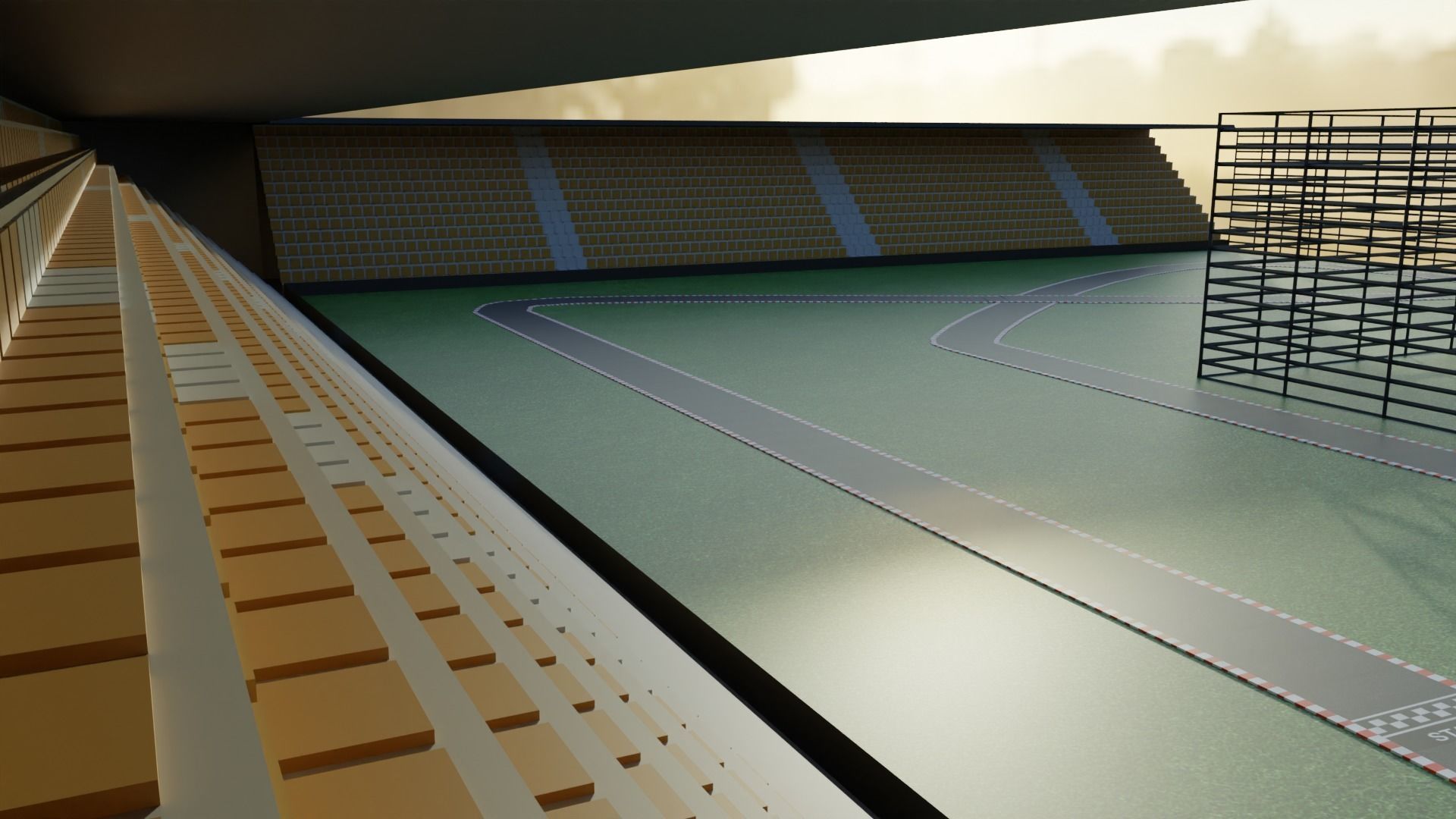 Race Track Low-poly 3D model_5