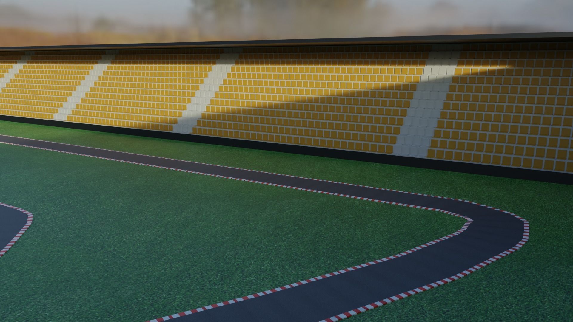 Race Track Low-poly 3D model_3