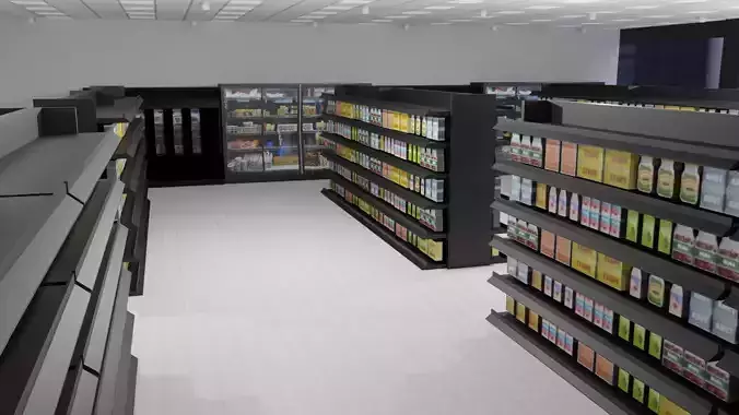 Supermarket interior