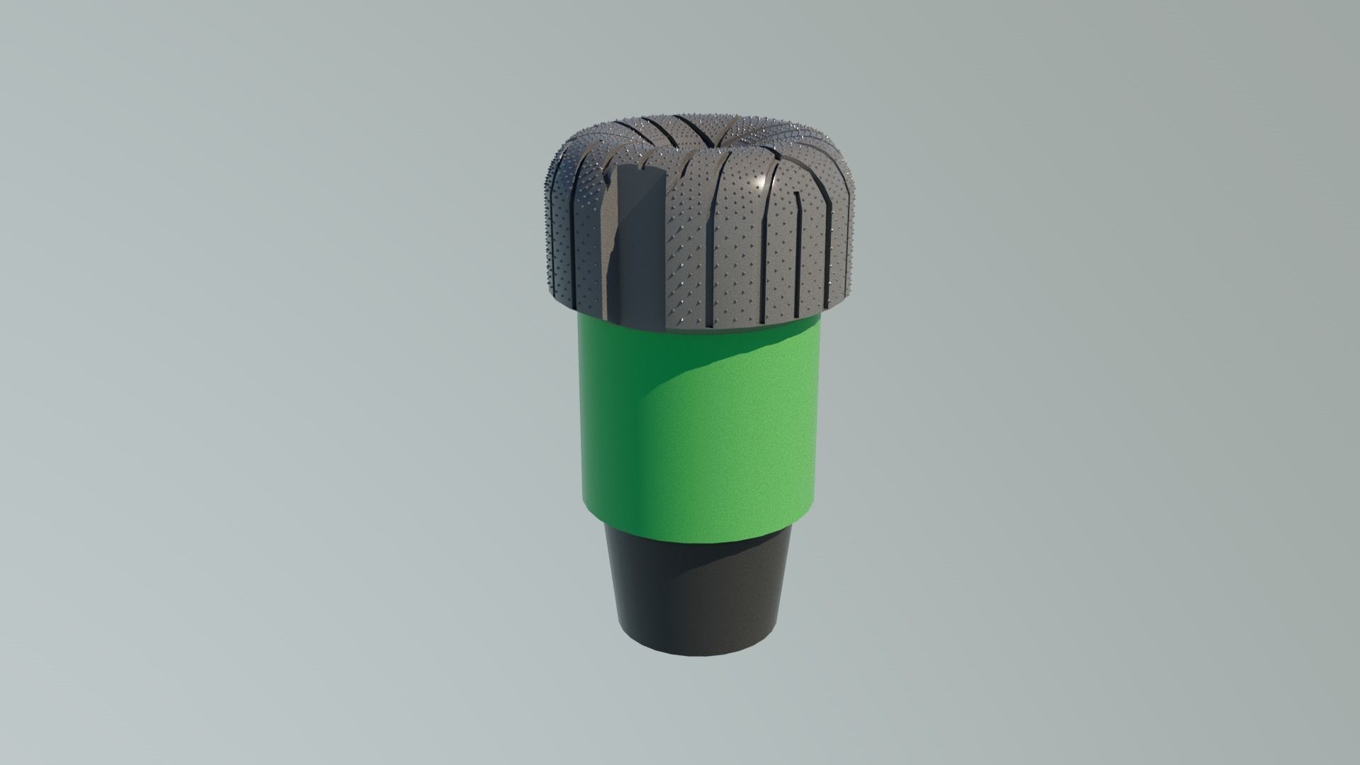 Drilling core Bit Low-poly 3D model_3