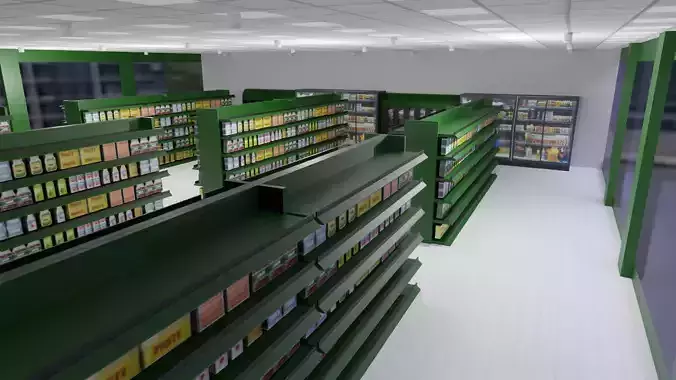 Supermarket interior