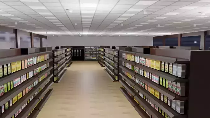 Supermarket interior