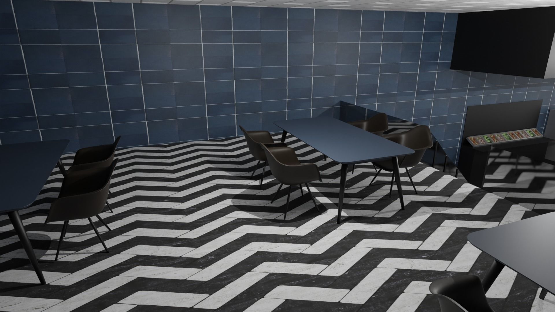 Kebab Restaurant Interior Low-poly 3D model_4