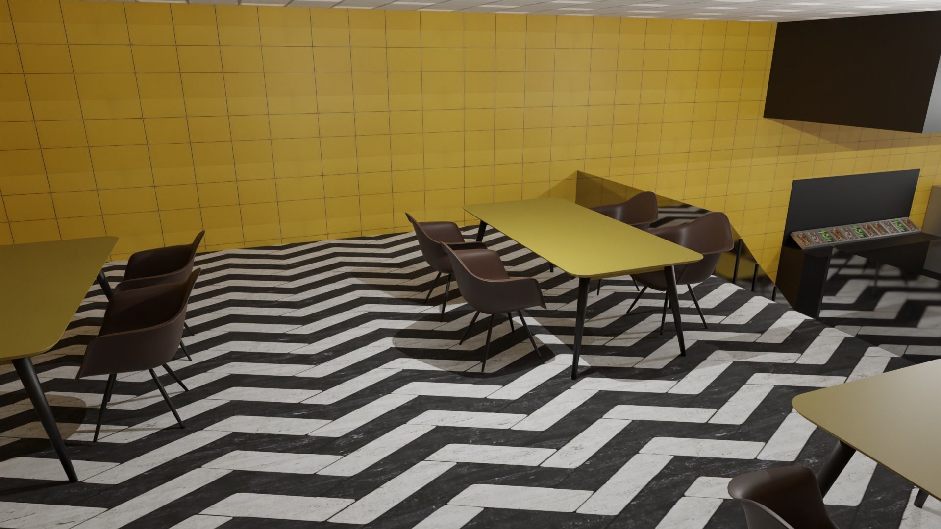 Doner Restaurant Interior Low-poly 3D model_5