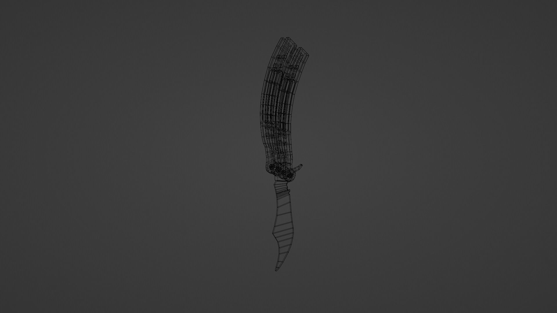 Butterfly Knife Model Low-poly 3D model_4