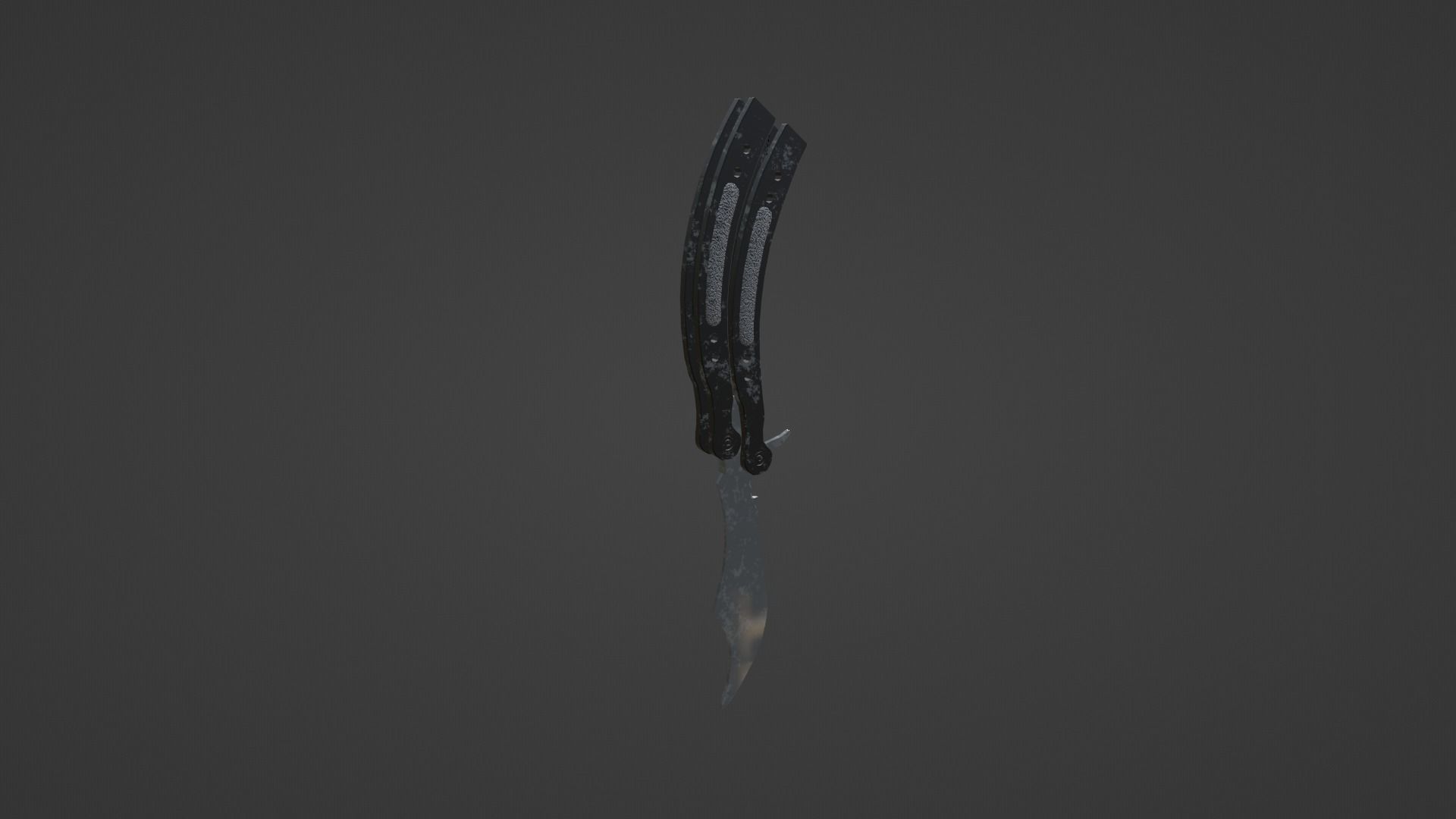 Butterfly Knife Model Low-poly 3D model_3